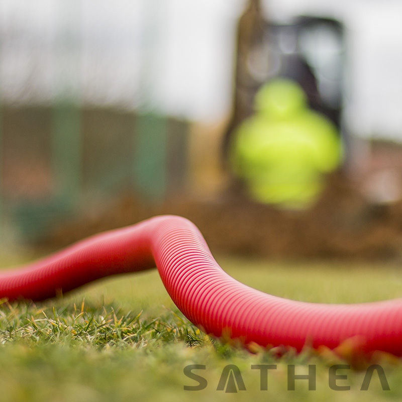 Chránička kabelu - Barva: červená, Průměr vnější: 63 mm