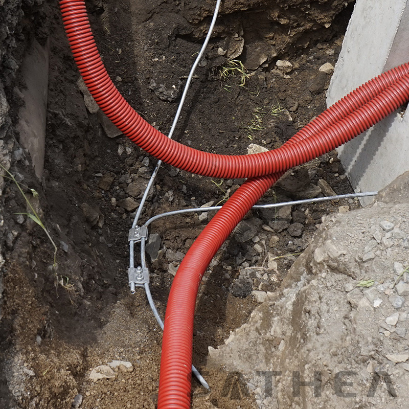 Chránička kabelu - Barva: červená, Průměr vnější: 63 mm